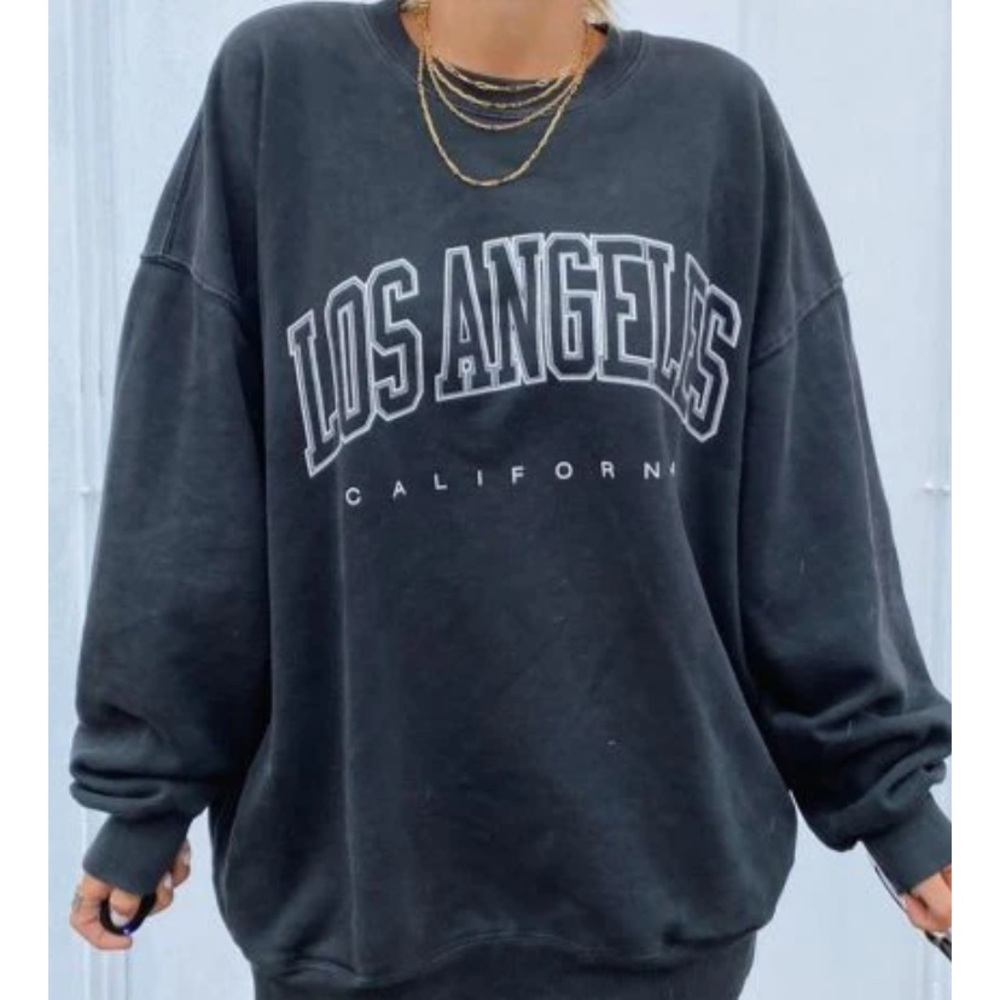 Brandy Melville black Los Angeles Crewneck